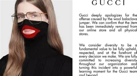 gucci apology statement|Gucci sweater discontinued.